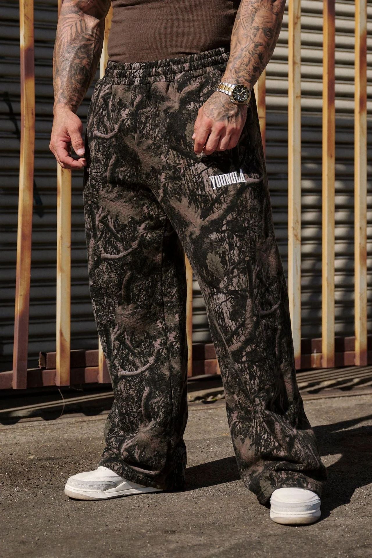 YOUNGLA 2133 Tree Camo Baggy Sweats