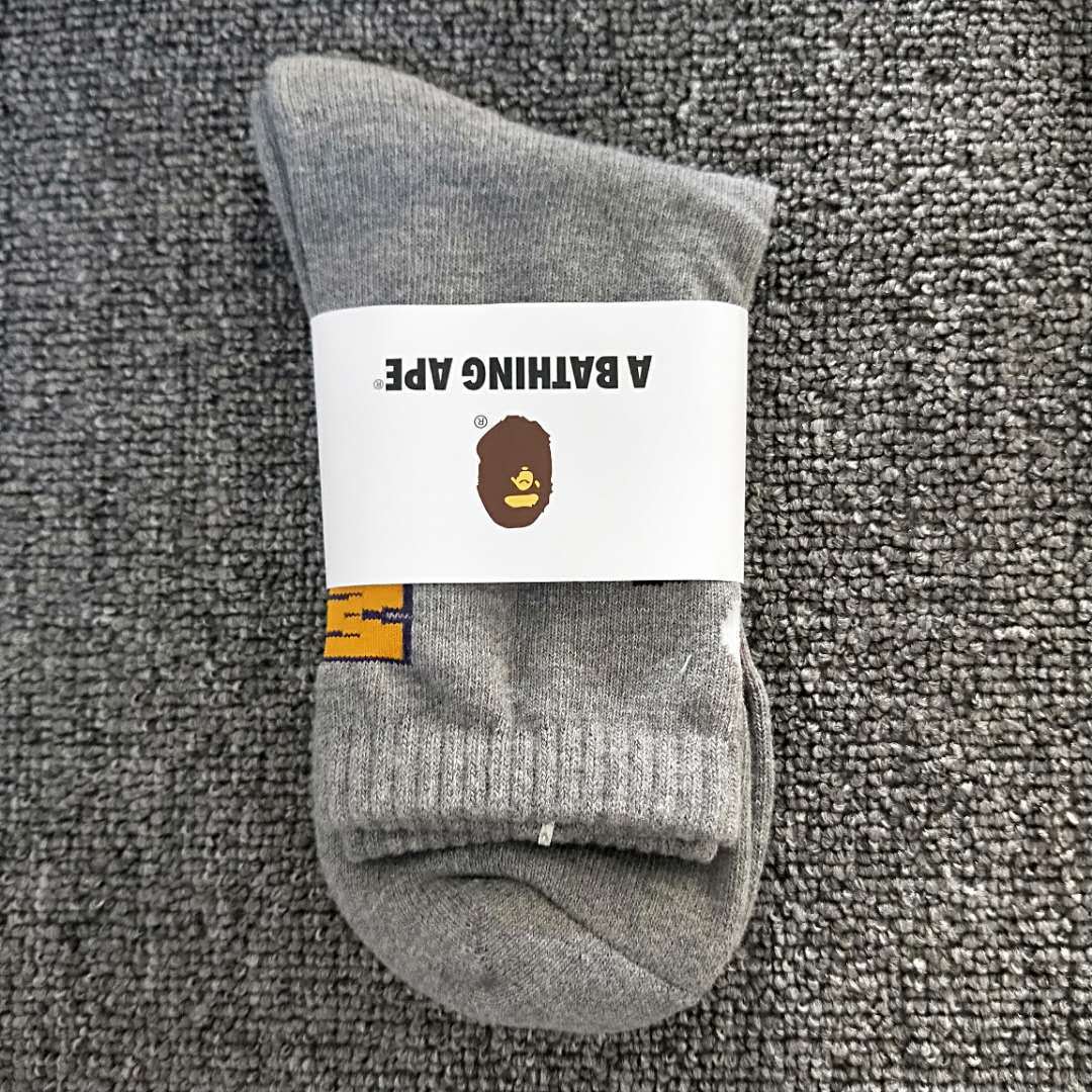 BAPE Ape Head Crew Socks Multi Graphic Prints