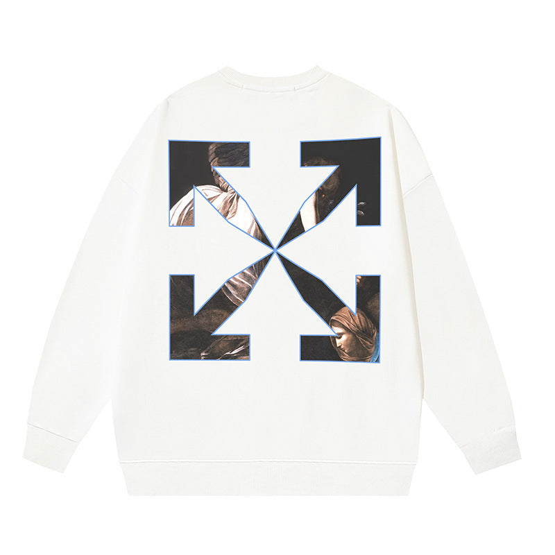 Off-White Multi Graphic Arrow Logo Unisex Crew Neck Sweatshirt