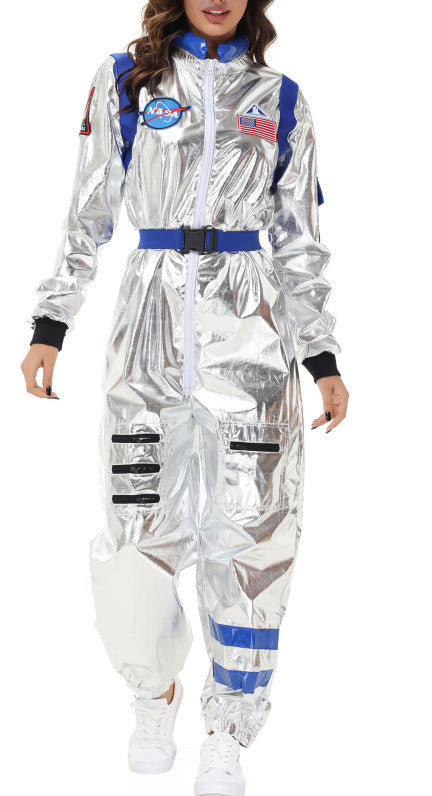 Halloween Women Astronaut Space Suit Cosplay Pilot Jumpsuit Party Sets