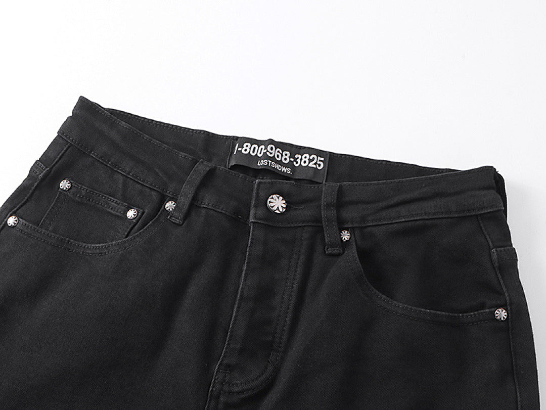 LOSTSHDWS Floral-Embroidered Flared-Hem Jeans