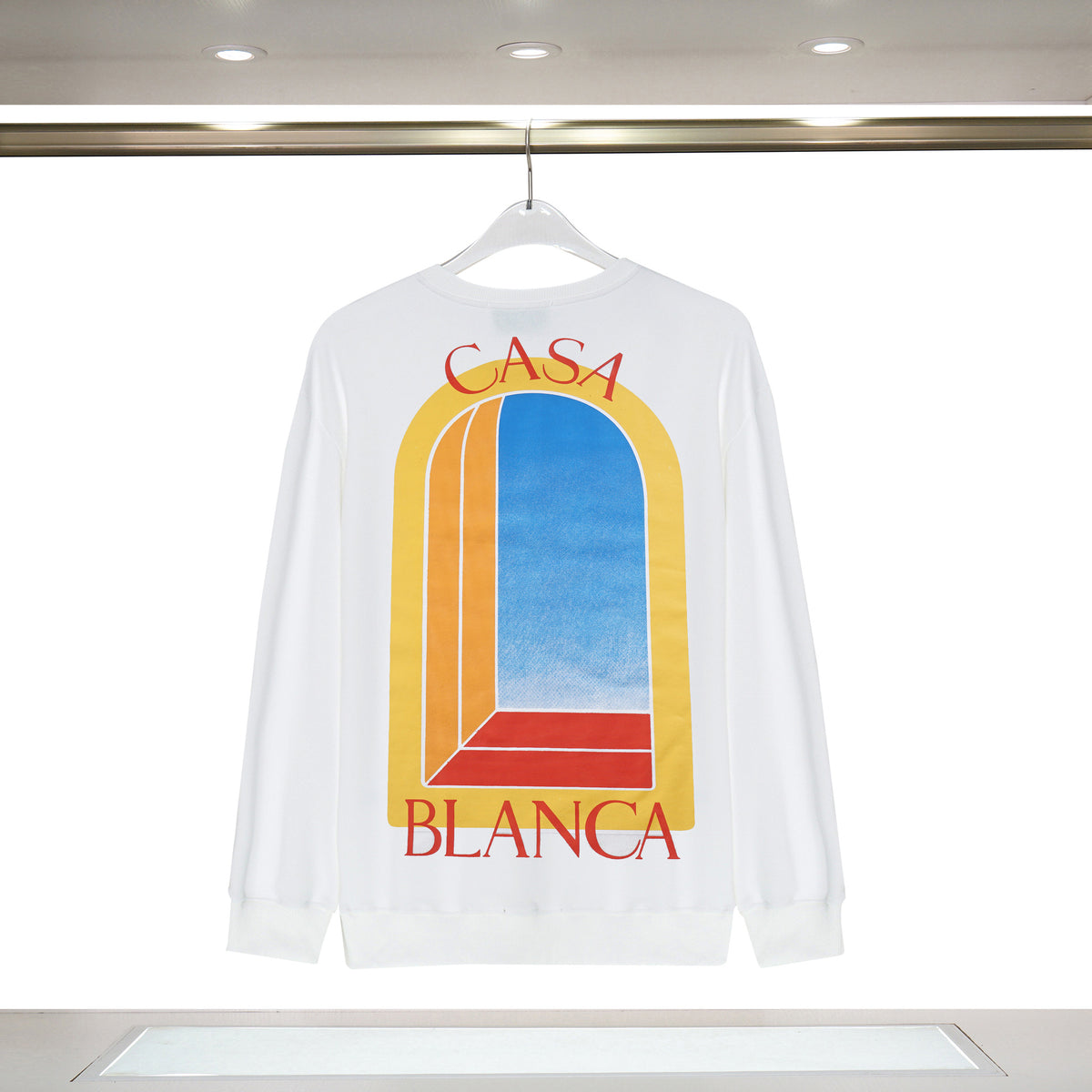 Casablanca Tennis Club Graphic Crewneck Sweatshirt Men Casual Pullover
