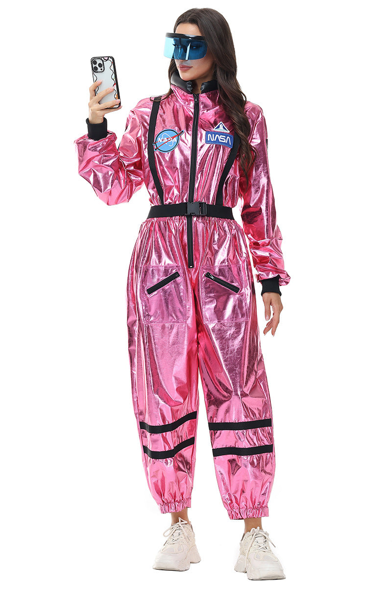Halloween Women Astronaut Space Suit Cosplay Pilot Jumpsuit Party Sets