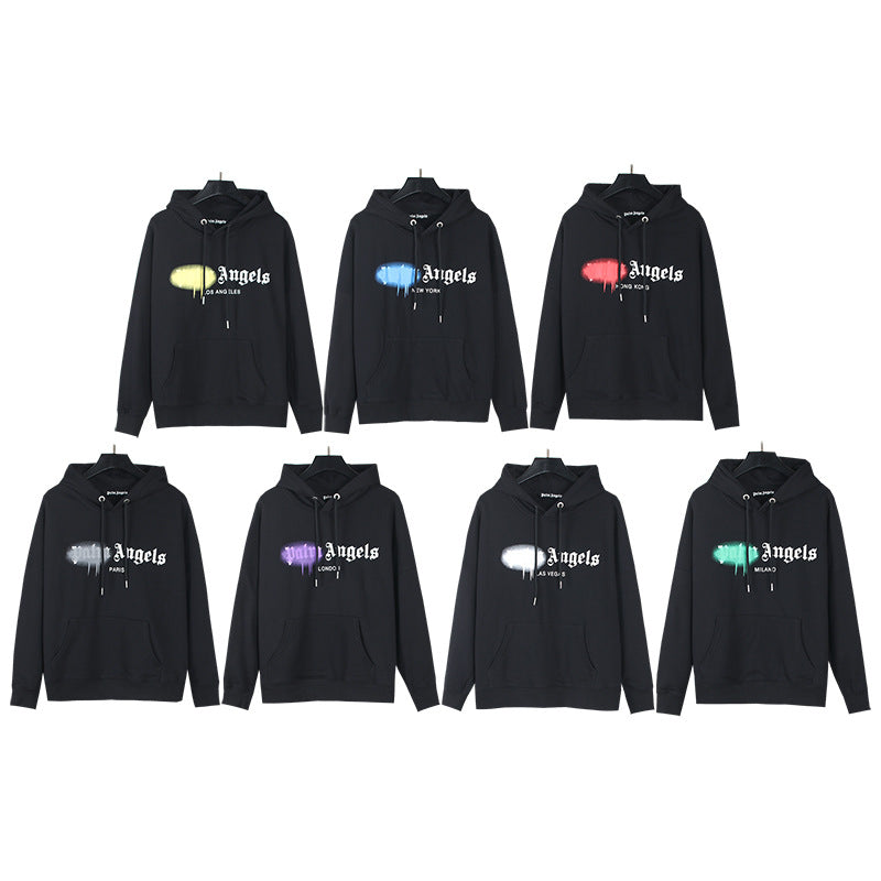 Palm Angels Las Vegas Sprayed Logo Hoodie Streetwear Pullover