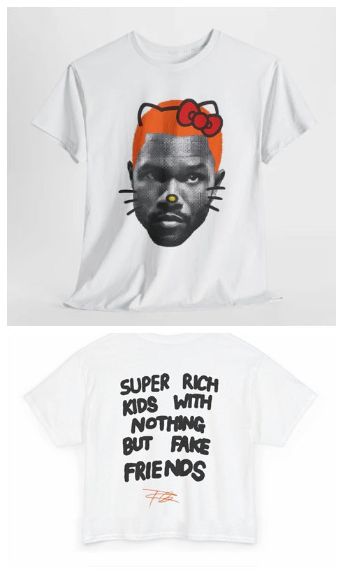 T-Shirt mit Oversized-Vintage-Schnitt und Y2K-Horror-Cartoon-Porträt im Delinquent-Stil aus Baumwolle
