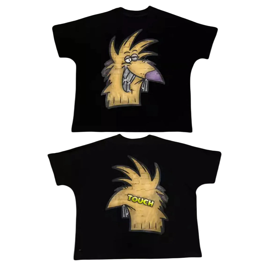 Touch Studios Y2K Double Sided Cartoon Oversized Vintage Cotton Tee