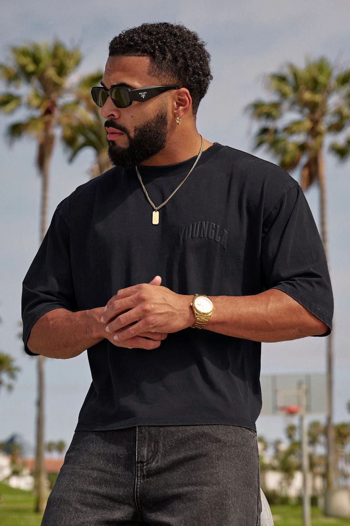 YOUNGLA 4138 Foundation Cropped Tees