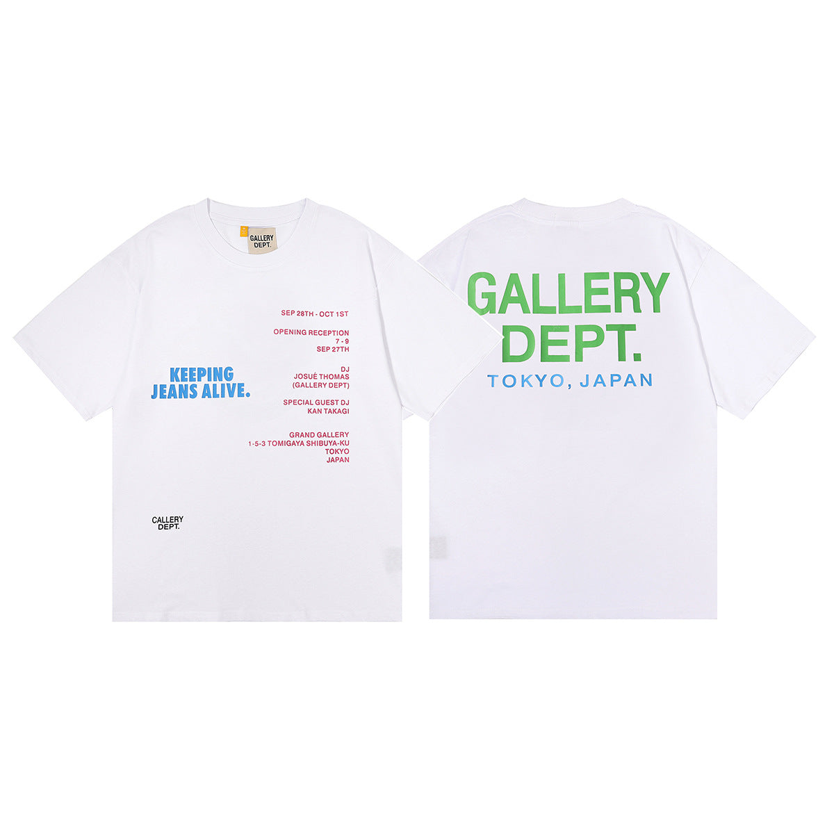 Gallery Dept Classic Logo Slogan Crew Neck Short Sleeve T‑Shirt Unisex