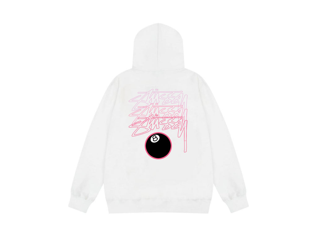 Stussy Zip Up Hoodie Multi Graphic Letter Print Streetwear Jacket