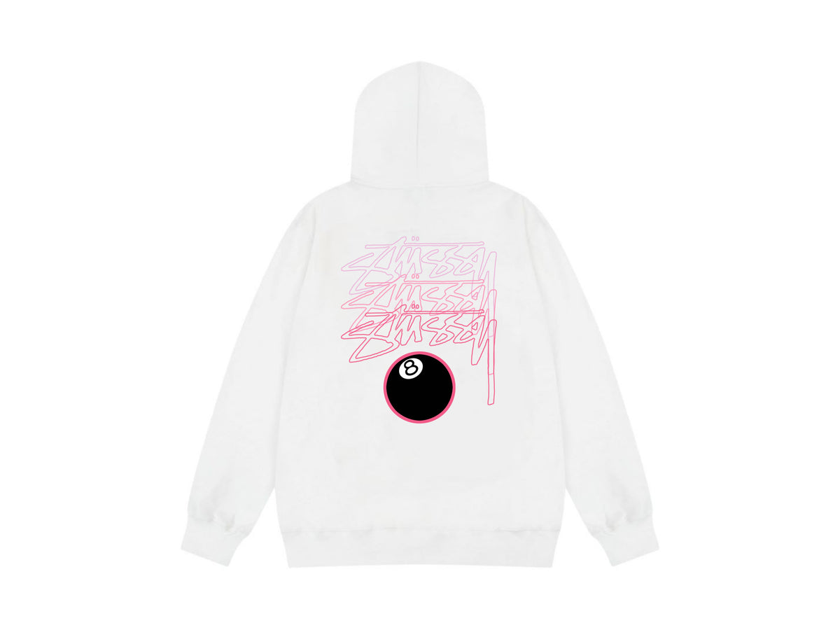 Stussy Zip Up Hoodie Multi Graphic Letter Print Streetwear Jacket
