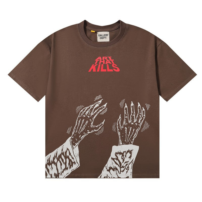 Gallery Dept Classic Logo Slogan Crew Neck Short Sleeve T‑Shirt Unisex