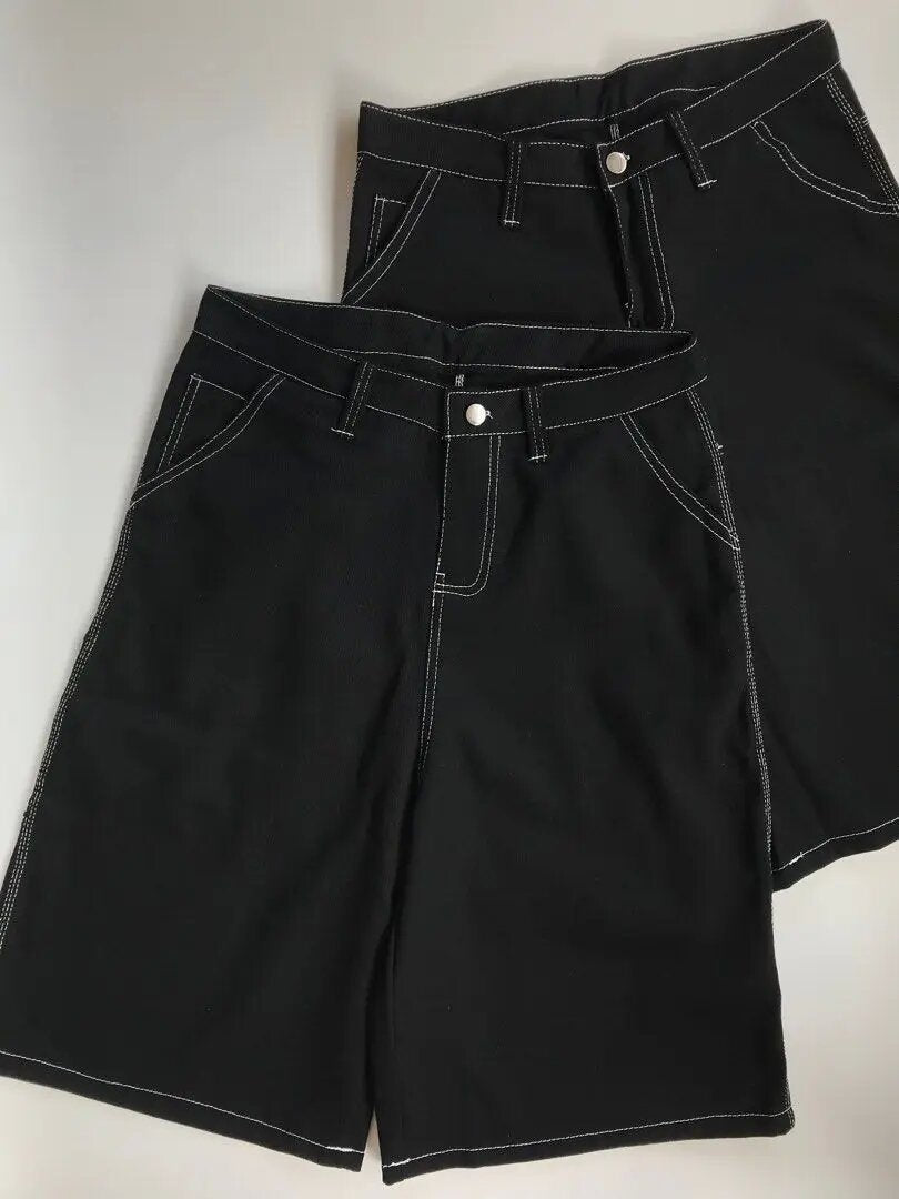 Polar Broken Promises Jaded London Style Y2K Baggy Denim Jort Shorts