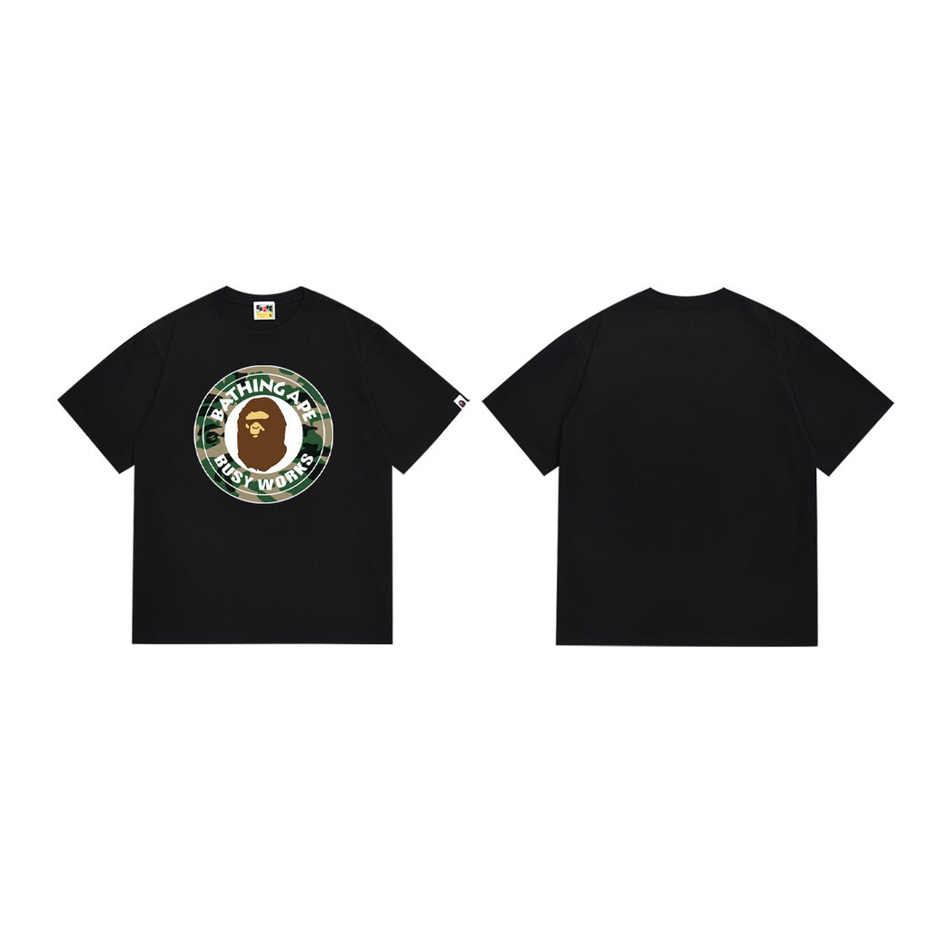 BAPE Ape Head Shark Print Loose Casual Unisex T-Shirt