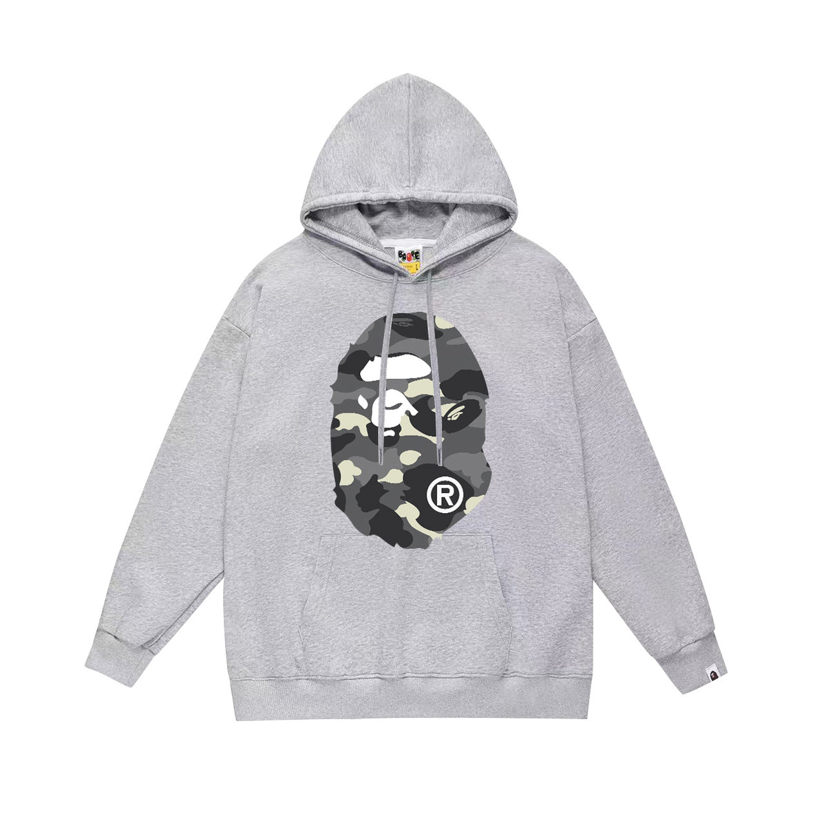Bape Camo Ape Head Graphic Vintage Washed Oversized Hoodie Streetwear