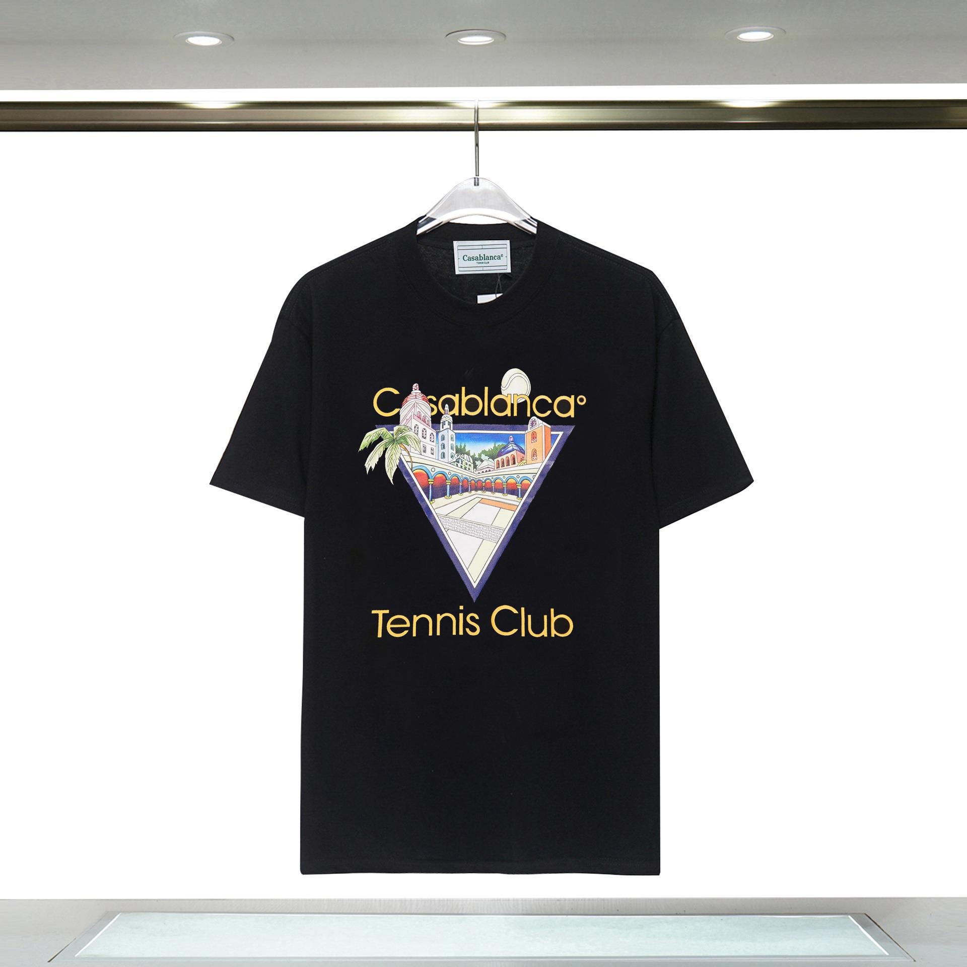 Casablanca Arch Graphic Logo Print Short Sleeve Tee Streetwear Unisex