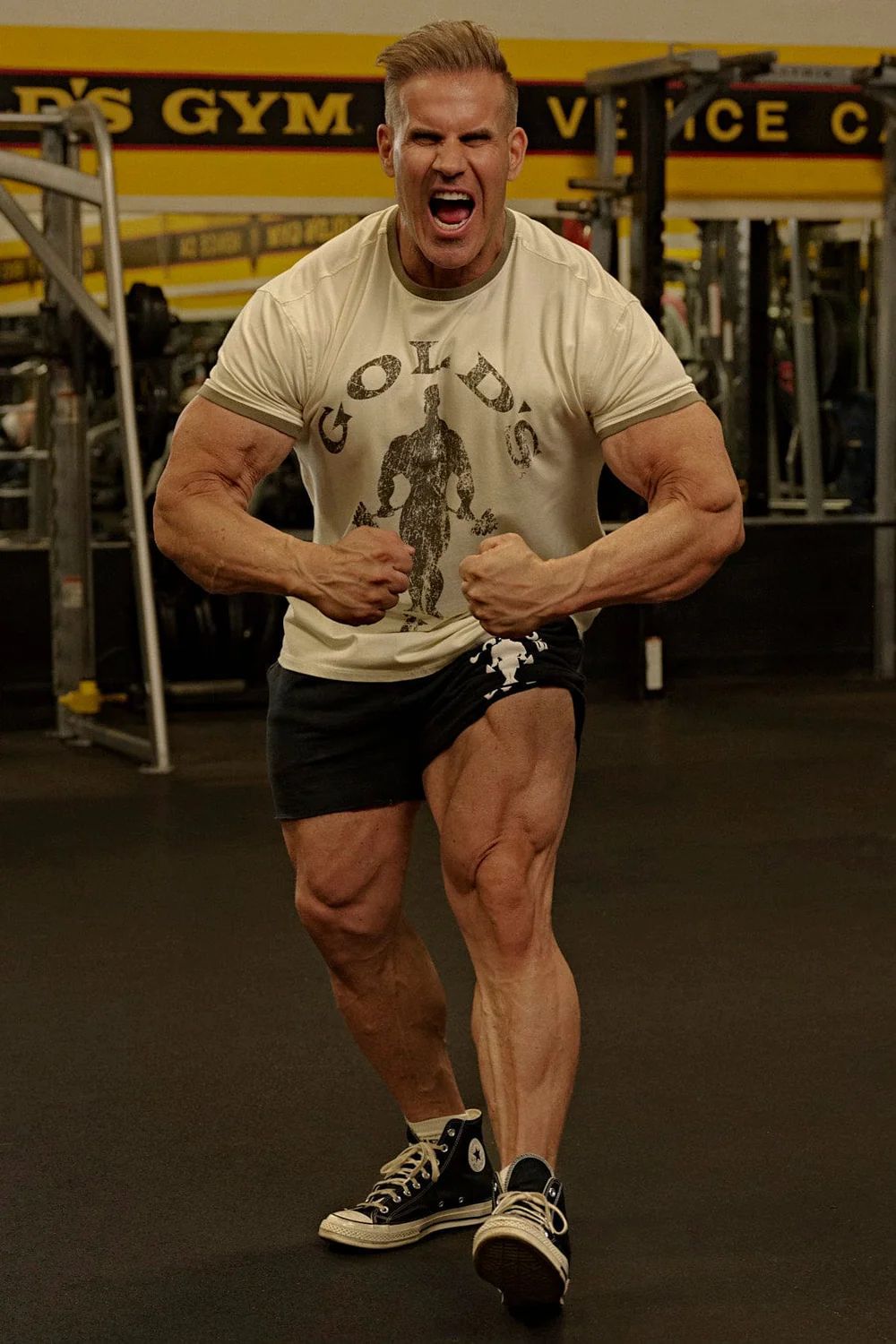 YOUNGLA 4009 Golds Gym Ringer Tees