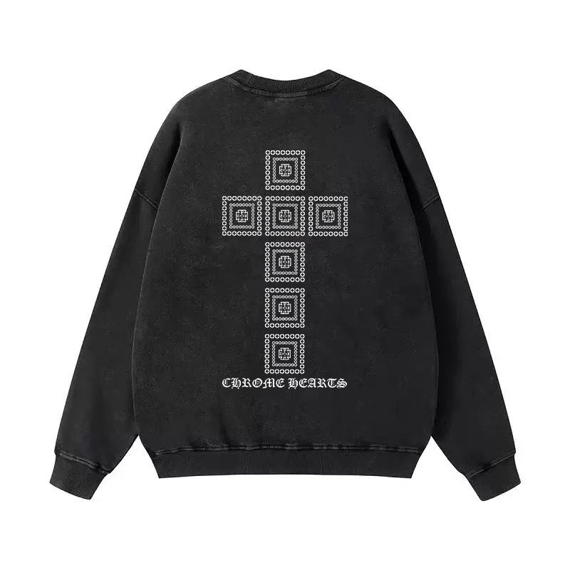 Chrome Hearts Cross Horseshoe Crewneck Sweatshirt Vintage Street Top