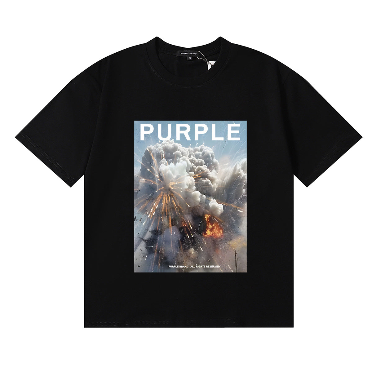Purple Brand Graphic Tee Loose Unisex Vintage Streetwear T-Shirt