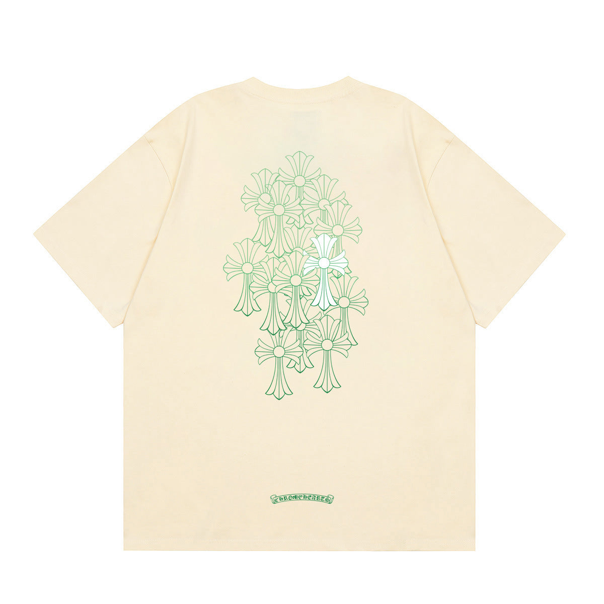Chrome Hearts Multi‑Cross Horseshoe Graphic Oversized Tee Streetwear