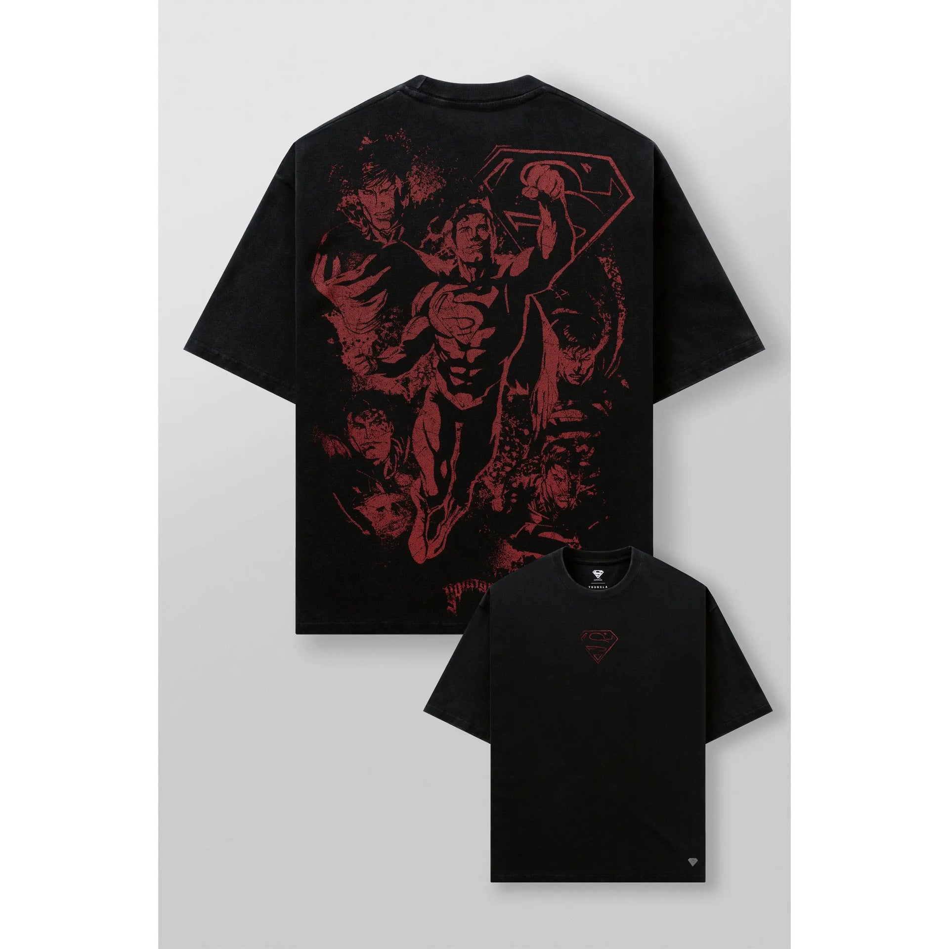 YOUNGLA 4044 Superman Graphic Tees