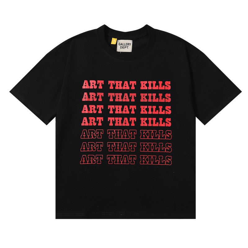 Gallery Dept Classic Logo Slogan Crew Neck Short Sleeve T‑Shirt Unisex