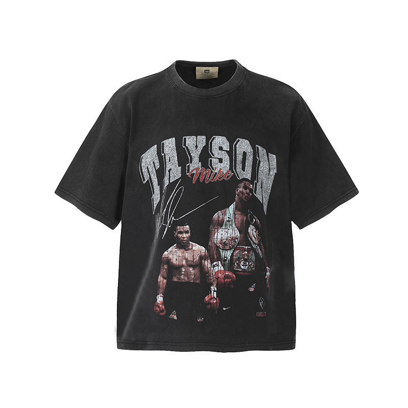 Travis Scott VTG Washed Rapper Athlete Mike Tyson Oversized Tee