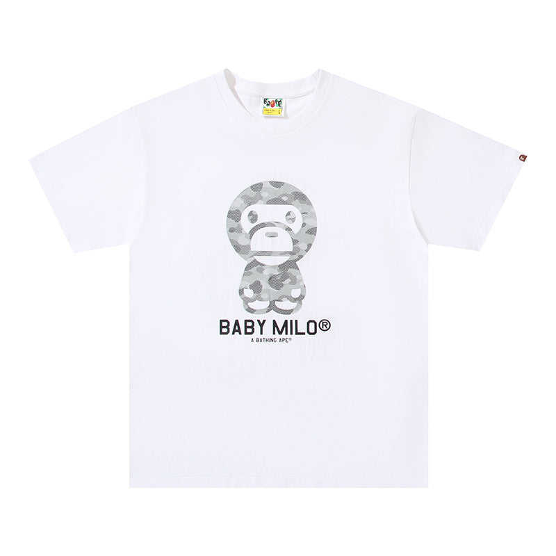 2026 New BAPE Ape Head Graphic Tee Loose Couple Short Sleeve T-Shirt