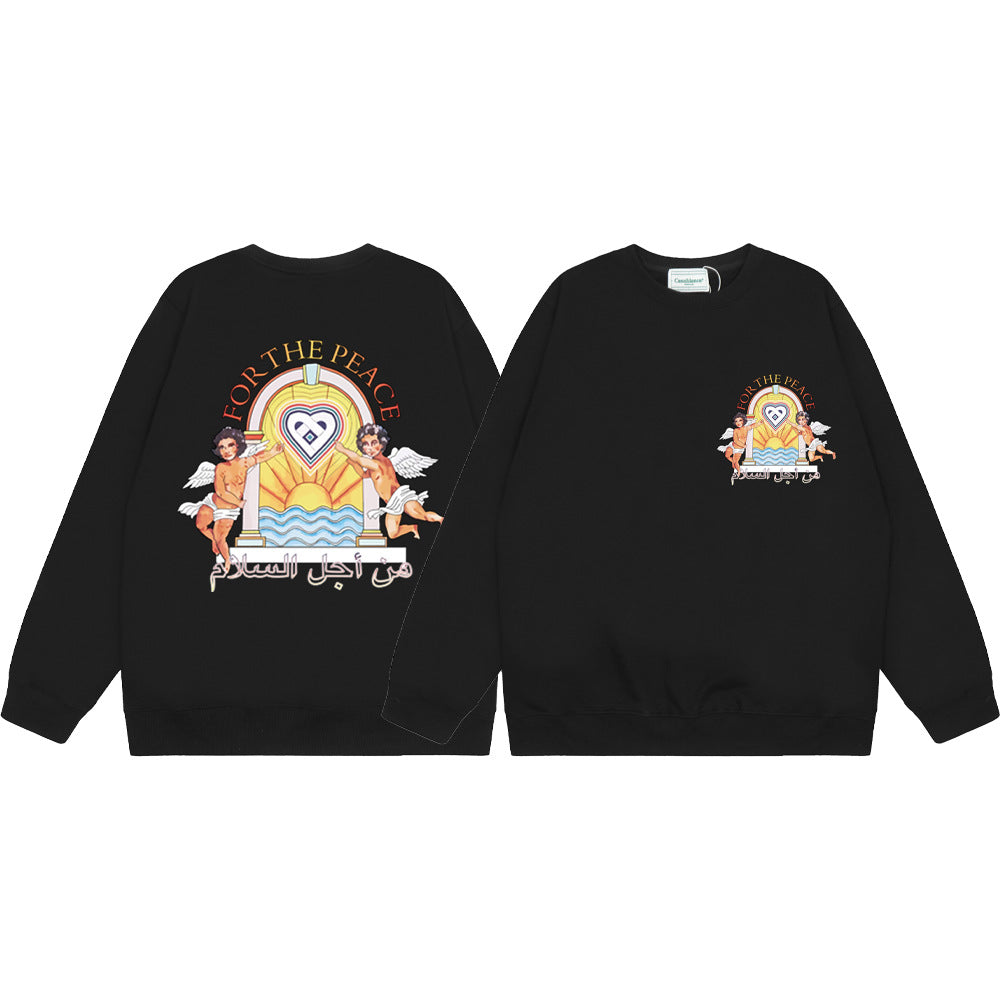 Casablanca Graphic Print Crew Neck French Terry Sweatshirt Unisex