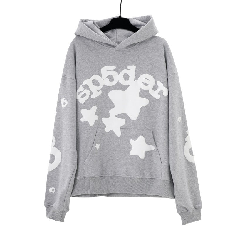 Sp5der Foam Print Spider Web Hoodie Sweatshirt Jogger Pants Set