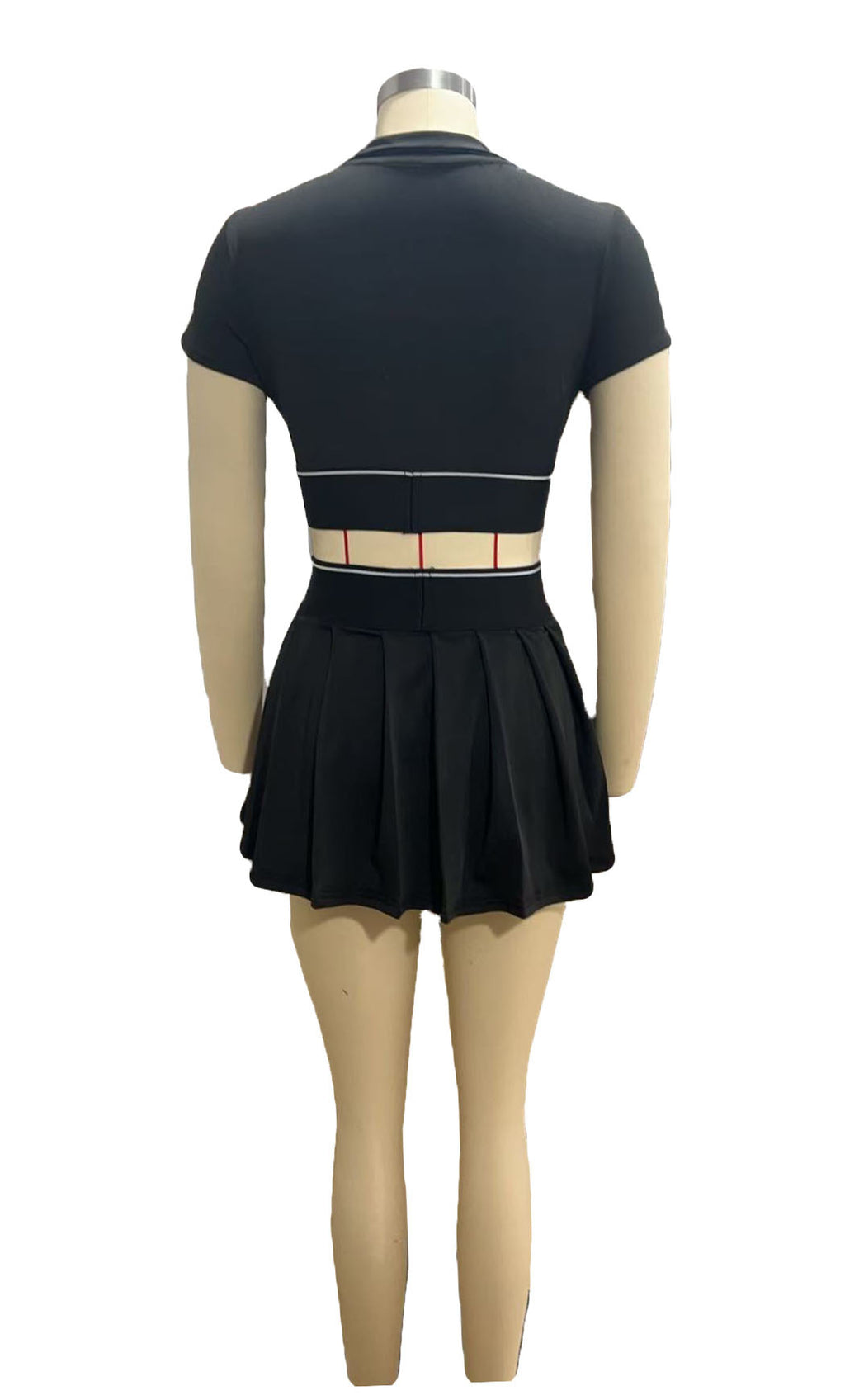 Alexander Wang Cheerleader Polo Crop Top Pleated Mini Skirt 2 Piece Set
