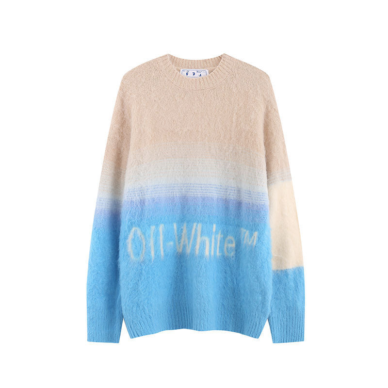 Off-White Diag Ombre Brushed Knit Crewneck Arrows Jumper