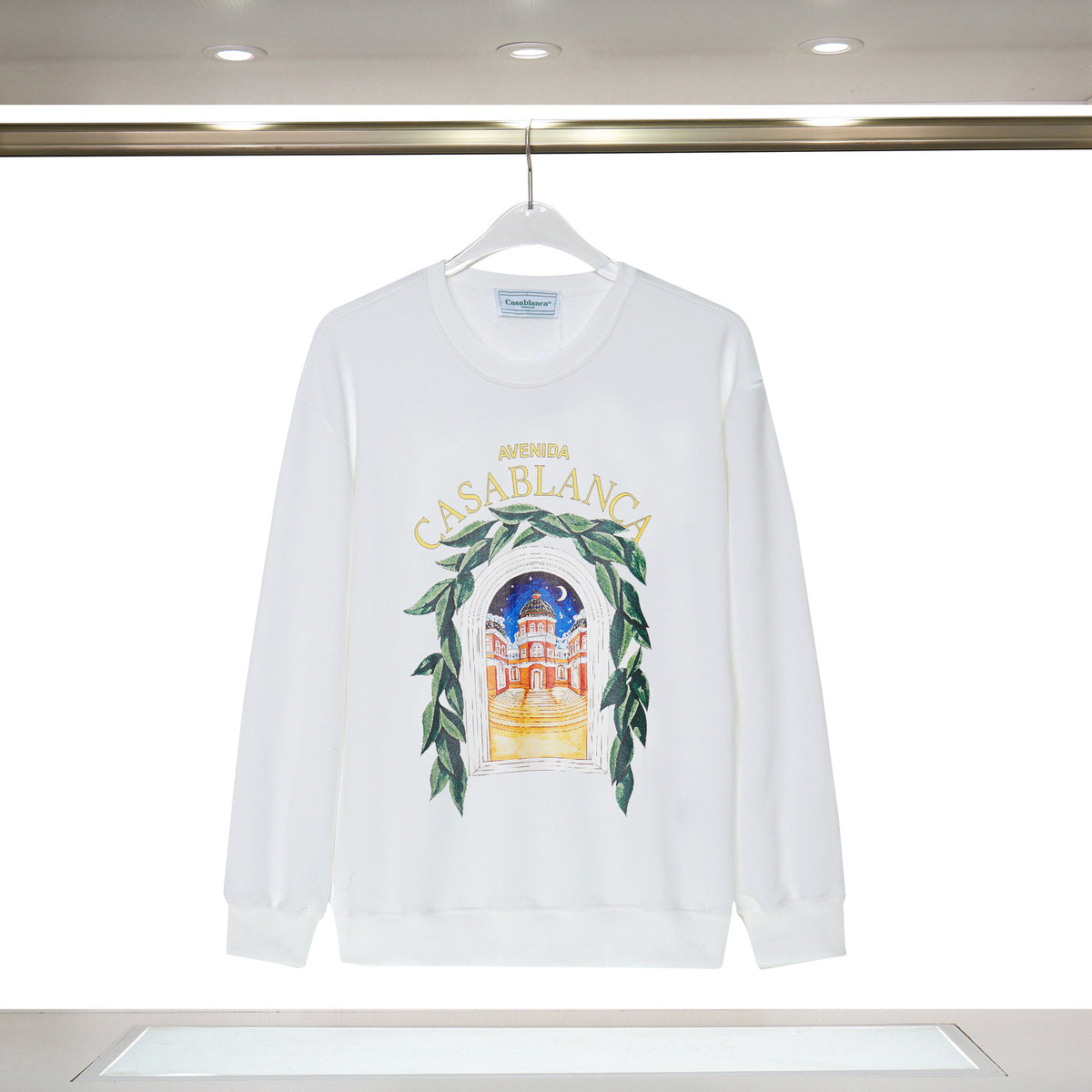Casablanca Tennis Club Graphic Crewneck Sweatshirt Men Casual Pullover