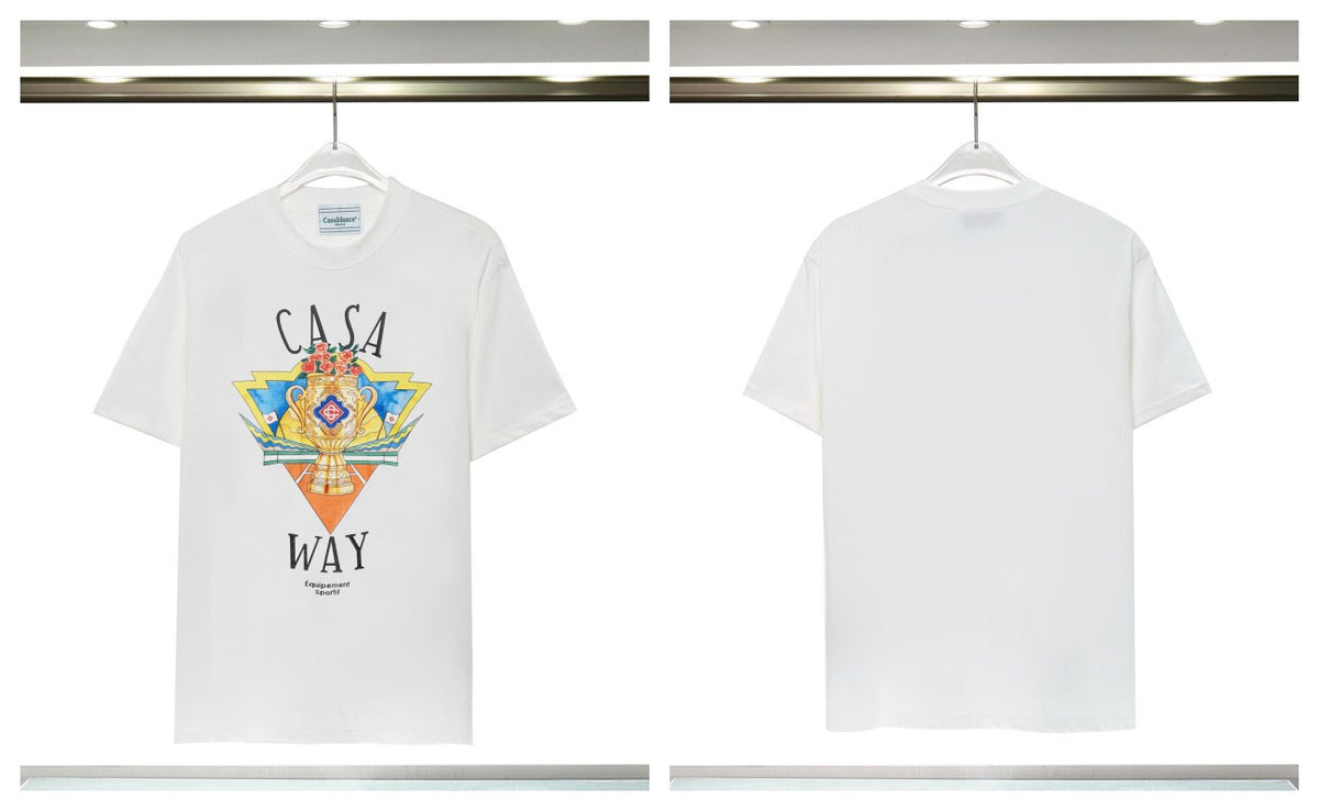 Casablanca Tennis Graphic T-Shirt Loose Oversized Short Sleeve Tee