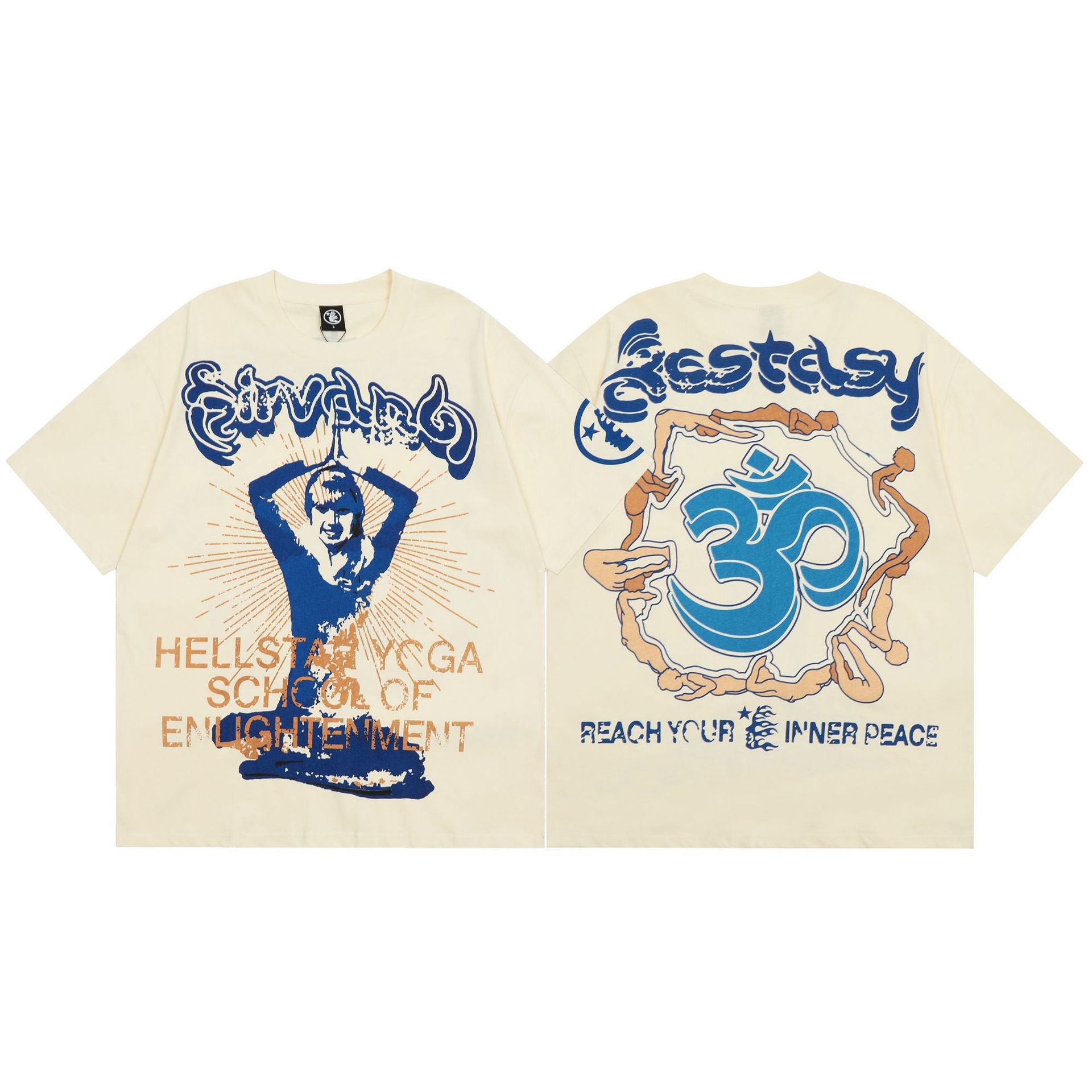 Hellstar Multi‑Graphic Print Crew Neck Short Sleeve Tee Unisex