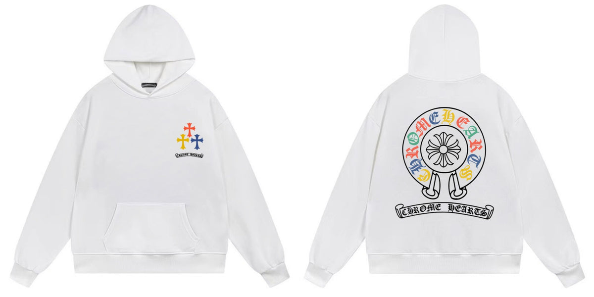 Chrome Hearts Cross Horseshoe Hoodie Vintage Goth Streetwear Pullover