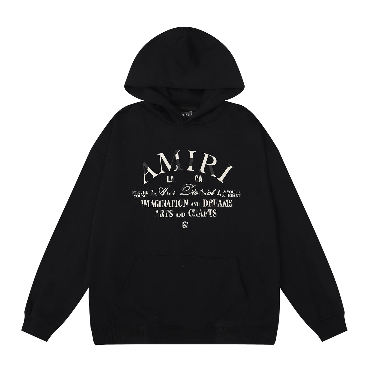 Amiri Multi‑Graphic Letter Logo Oversized Hoodie Streetwear Unisex