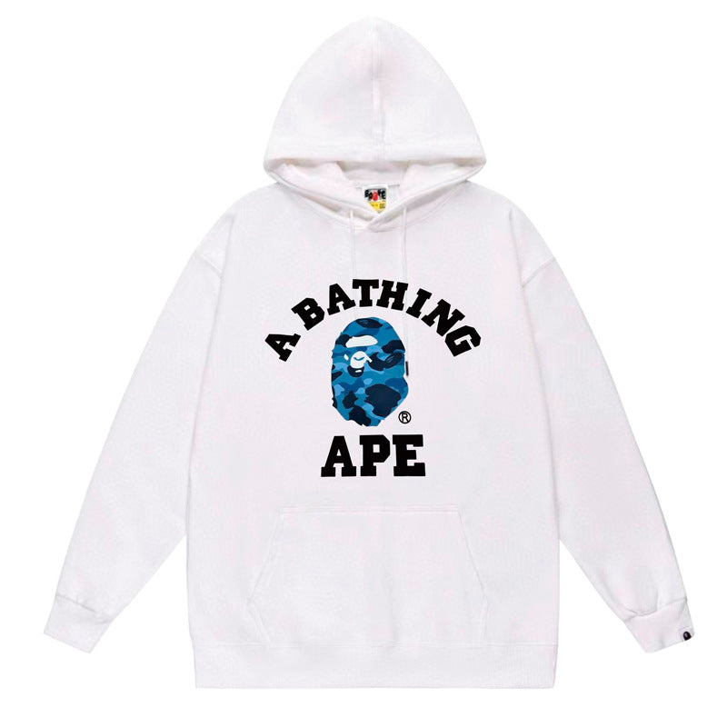 BAPE Ape Head Graphic Hoodie Camo Print Loose Cotton Pullover