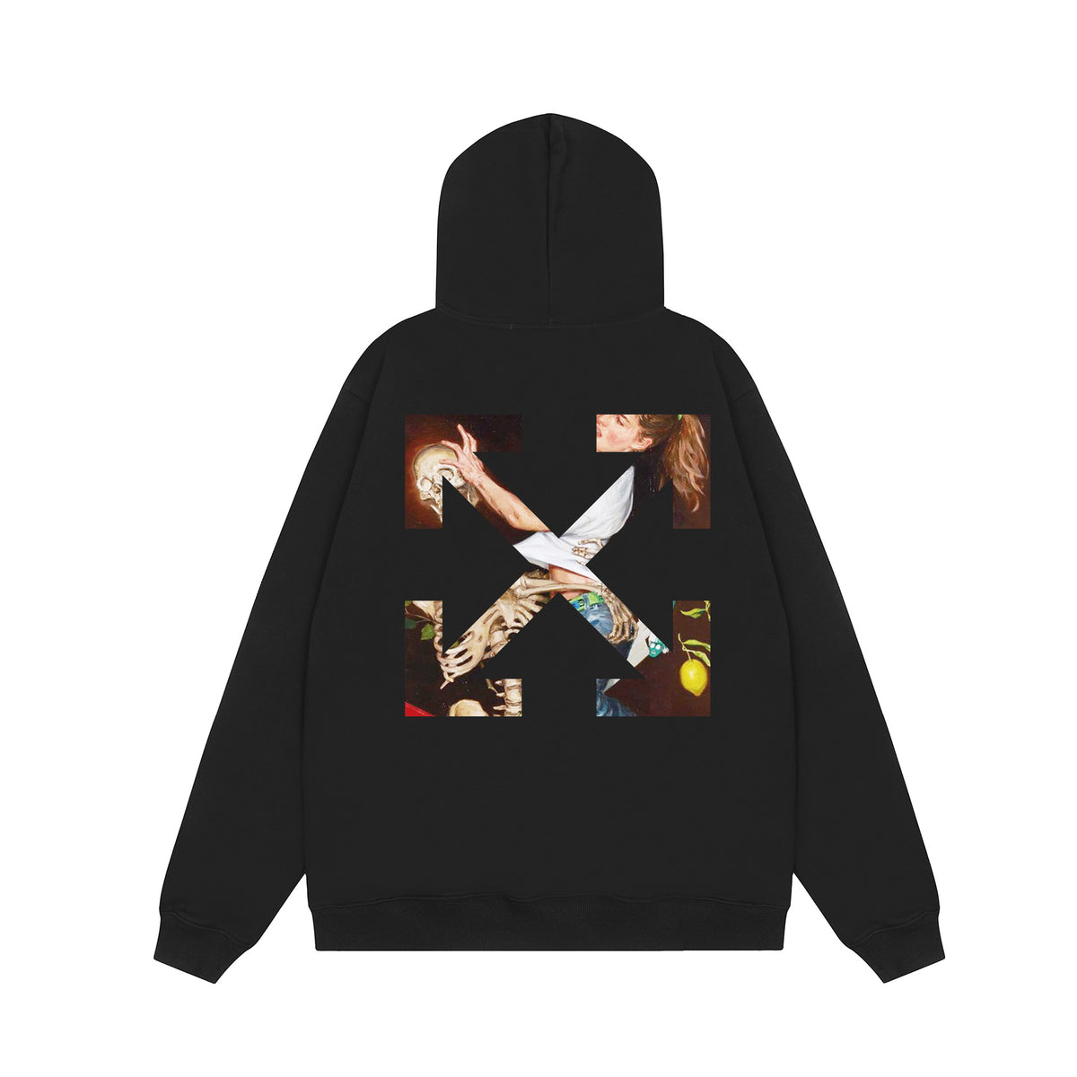 Off‑White Multi‑Arrow Abstract Graphic Oversized Hoodie Streetwear
