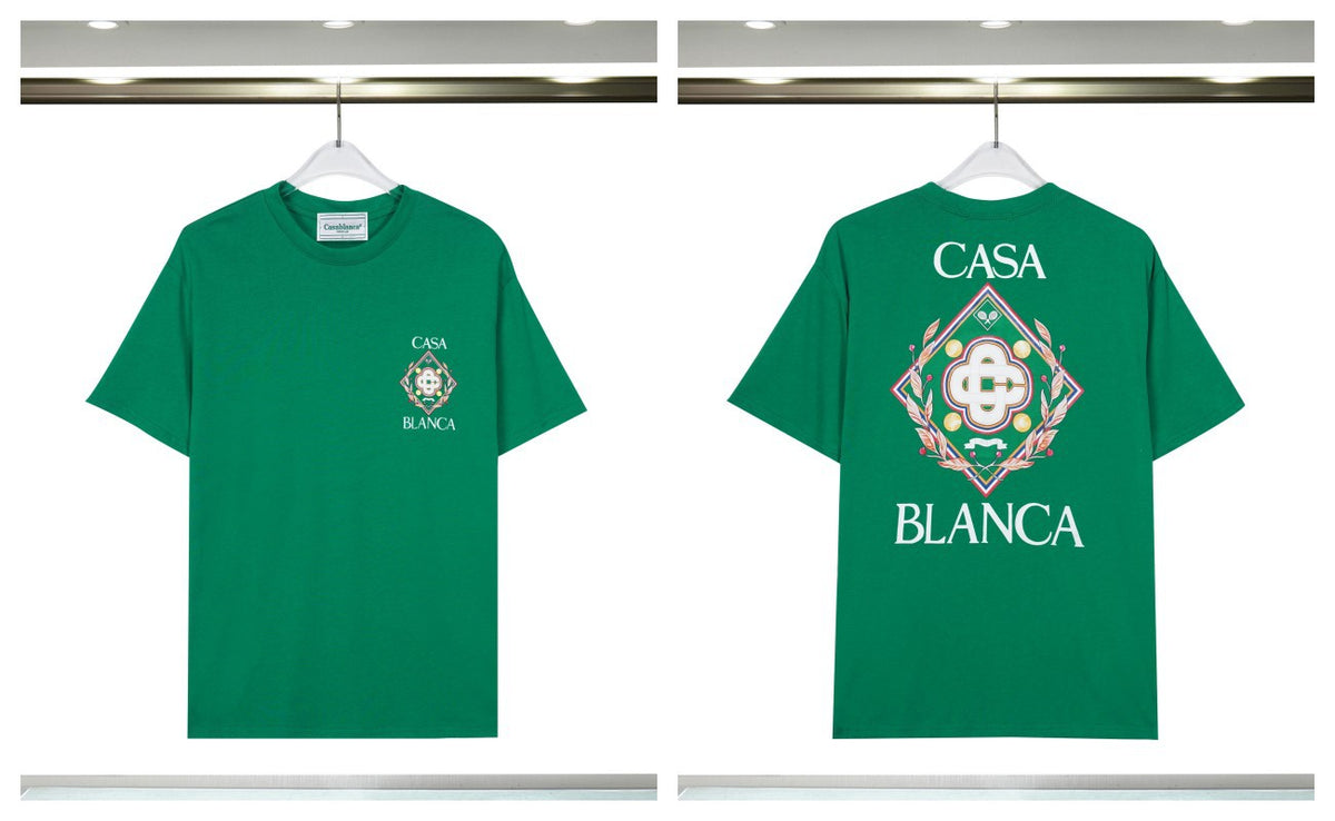 Casablanca Tennis Graphic T-Shirt Loose Oversized Short Sleeve Tee