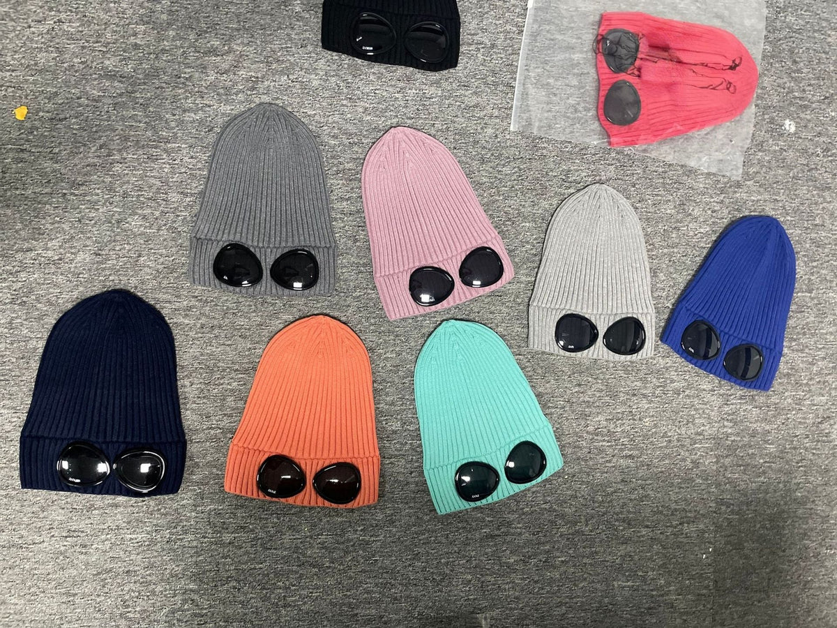 C.P Extrafine Merino Wool Goggle Balaclava, Goggle & Lens Side Beanie