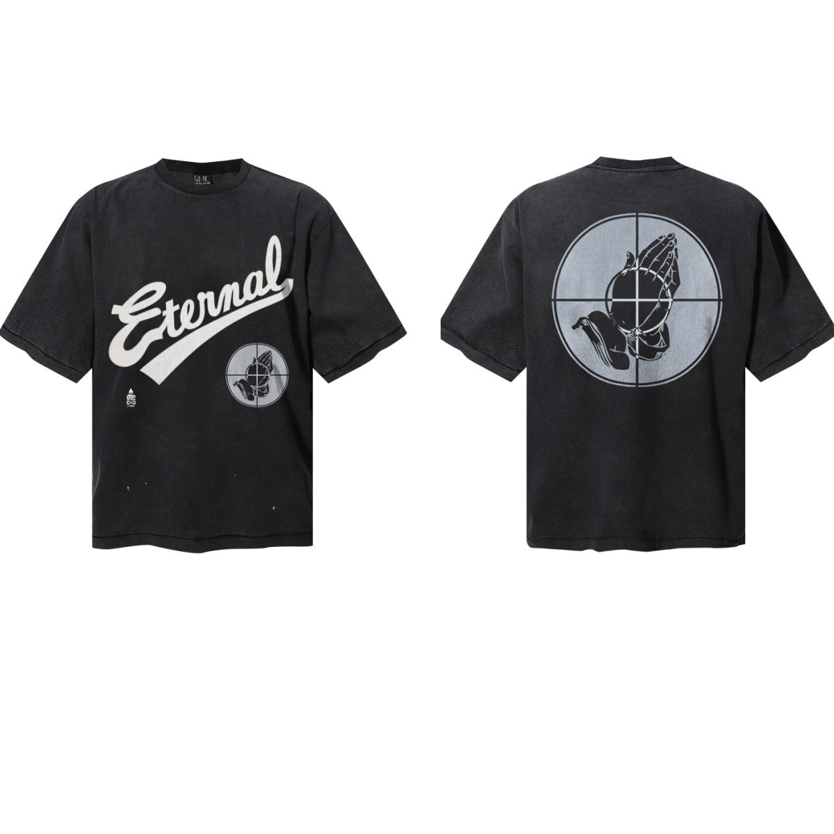 Saint Michael Vintage Washed Graphic Print Loose Streetwear T-Shirt