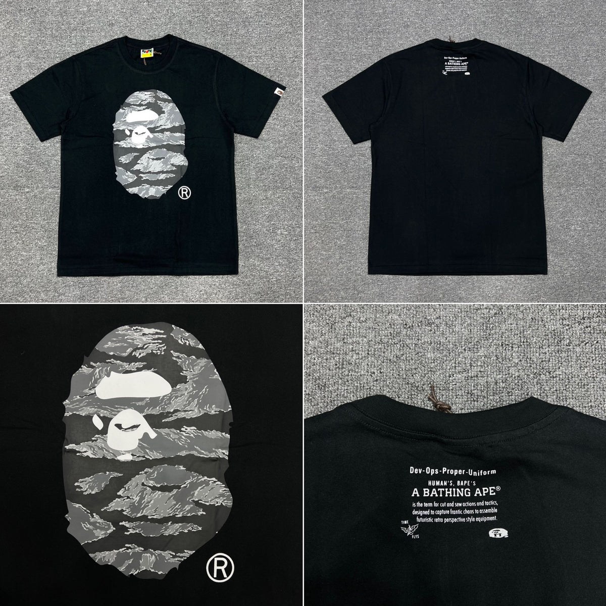Bape Ape Head Camo Graphic Oversized Short Sleeve Tee Multi‑Style