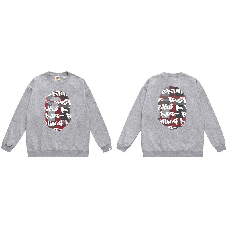 BAPE Ape Head Crewneck Sweatshirt Multi Print Streetwear Pullover