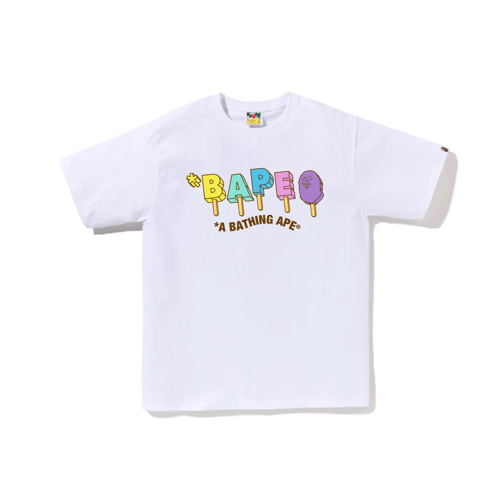 BAPE Camo Shark Ape Head Print Crew Neck Short Sleeve T‑Shirt Unisex