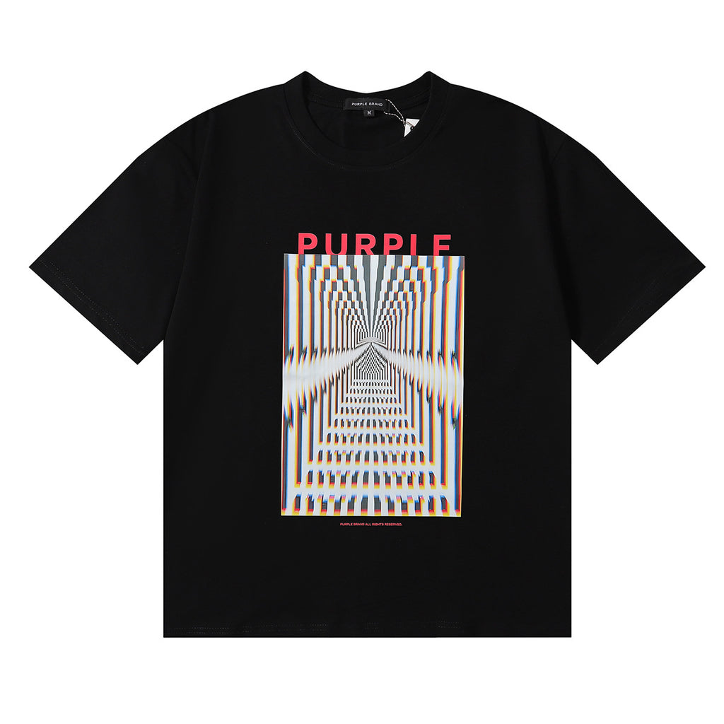 Purple Brand Graphic Tee Loose Unisex Vintage Streetwear T-Shirt