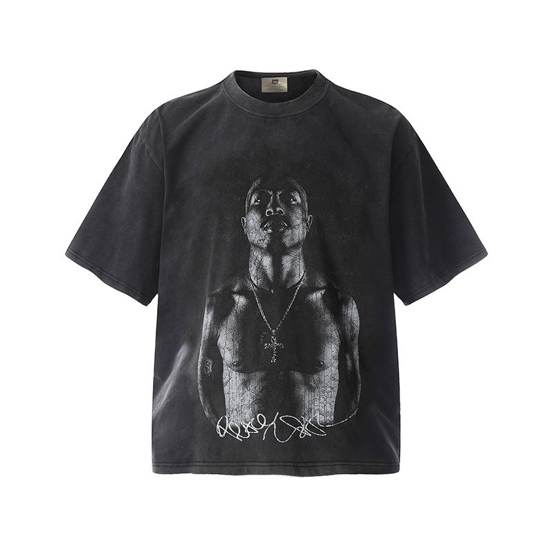 Travis Scott VTG Washed Rapper Athlete Mike Tyson Oversized Tee