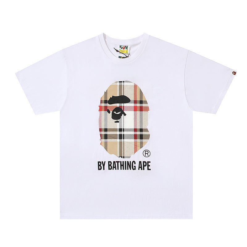 BAPE Shark Camo Graphic Tee Loose Unisex Streetwear T-Shirt