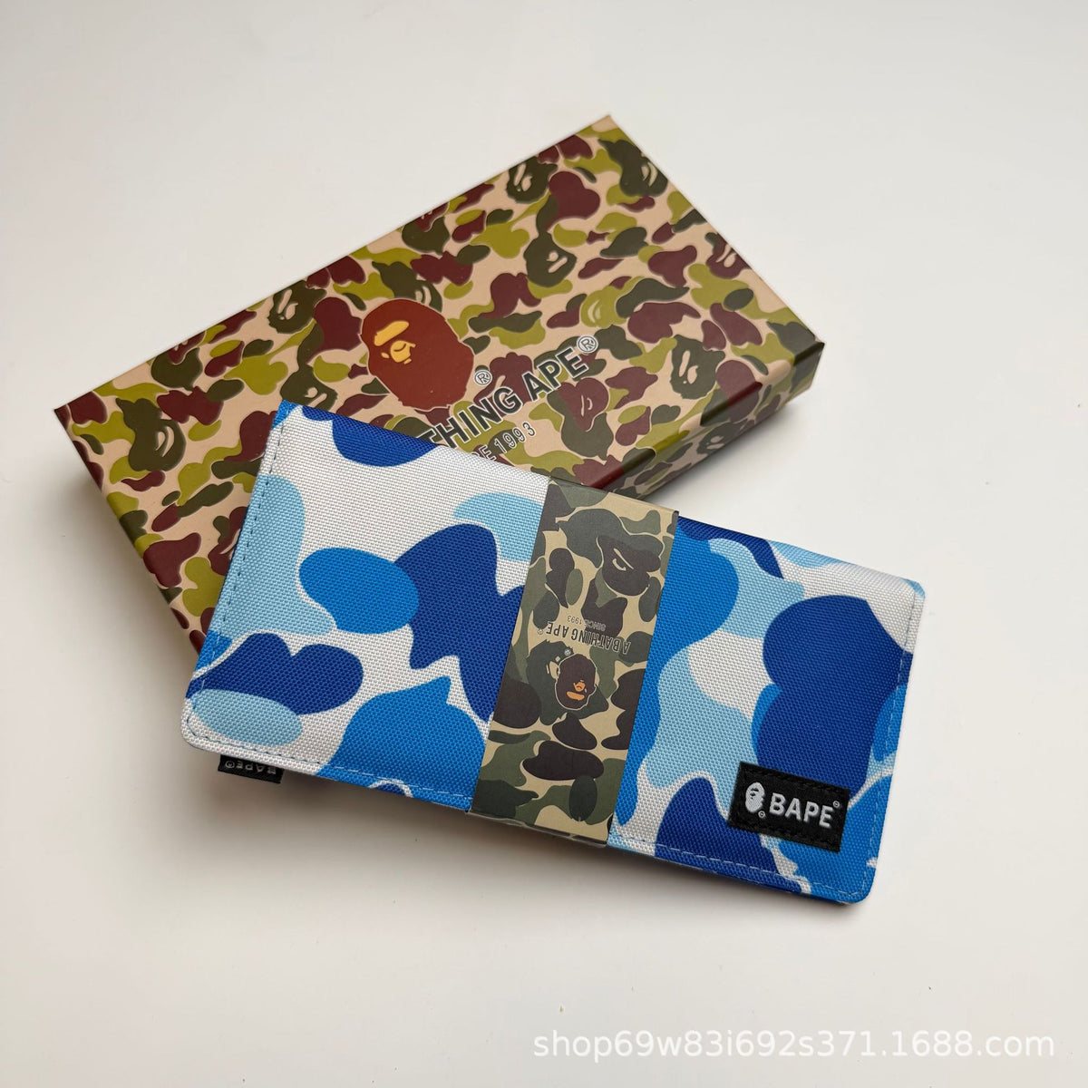 BAPE Ape Head ABC Camo Long Wallet