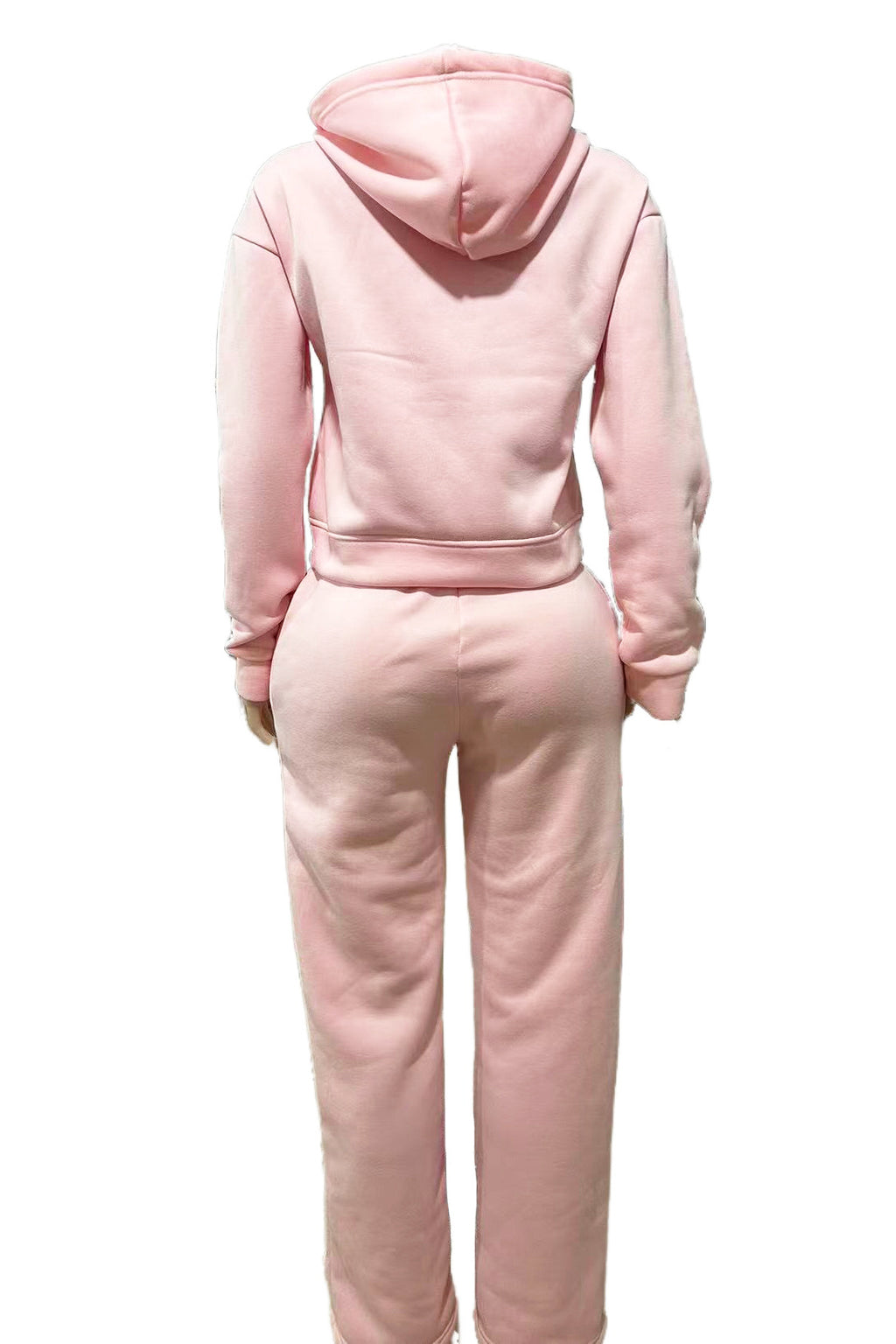 UnfairLives UF Distressed Zip Up Hoodie Sweatpants 2 Piece Tracksuit Women
