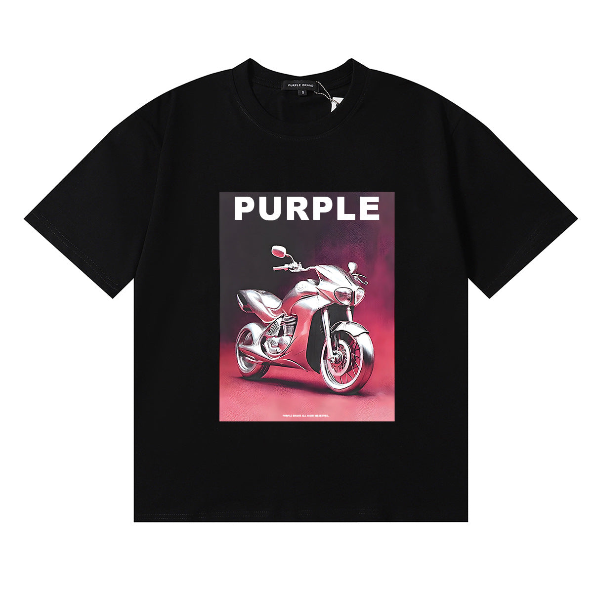 Purple Brand Graphic Tee Loose Unisex Vintage Streetwear T-Shirt
